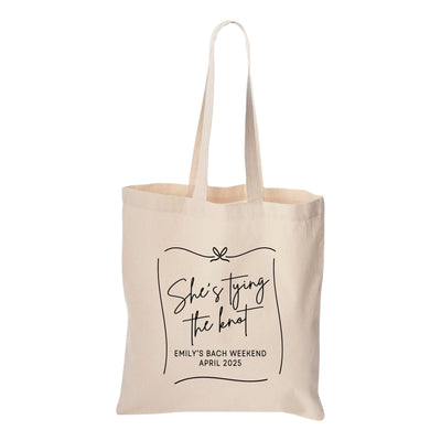 a tote bag with a message on it