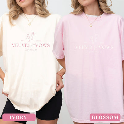 Veuve Before Vows Bachelorette T-Shirt - Bachelorette Party Shirts, Luxury Shirts, 1717 Comfort Colors, Custom Bachelorette Shirts