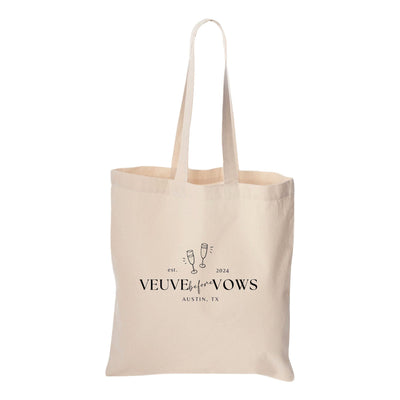 a tote bag with a logo on it