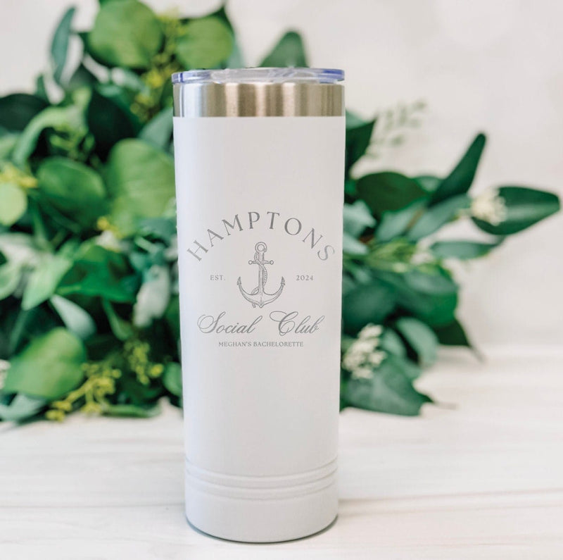 Nautical Social Club Bachelorette Party Personalized Tumbler - Skinny Tumbler - JDS