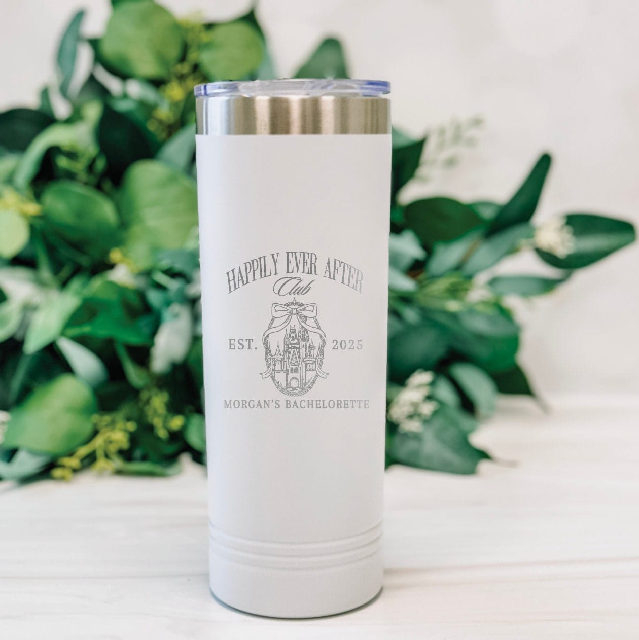 Happily Ever After Bachelorette Party Personalized Tumbler - Skinny Tumbler - JDS