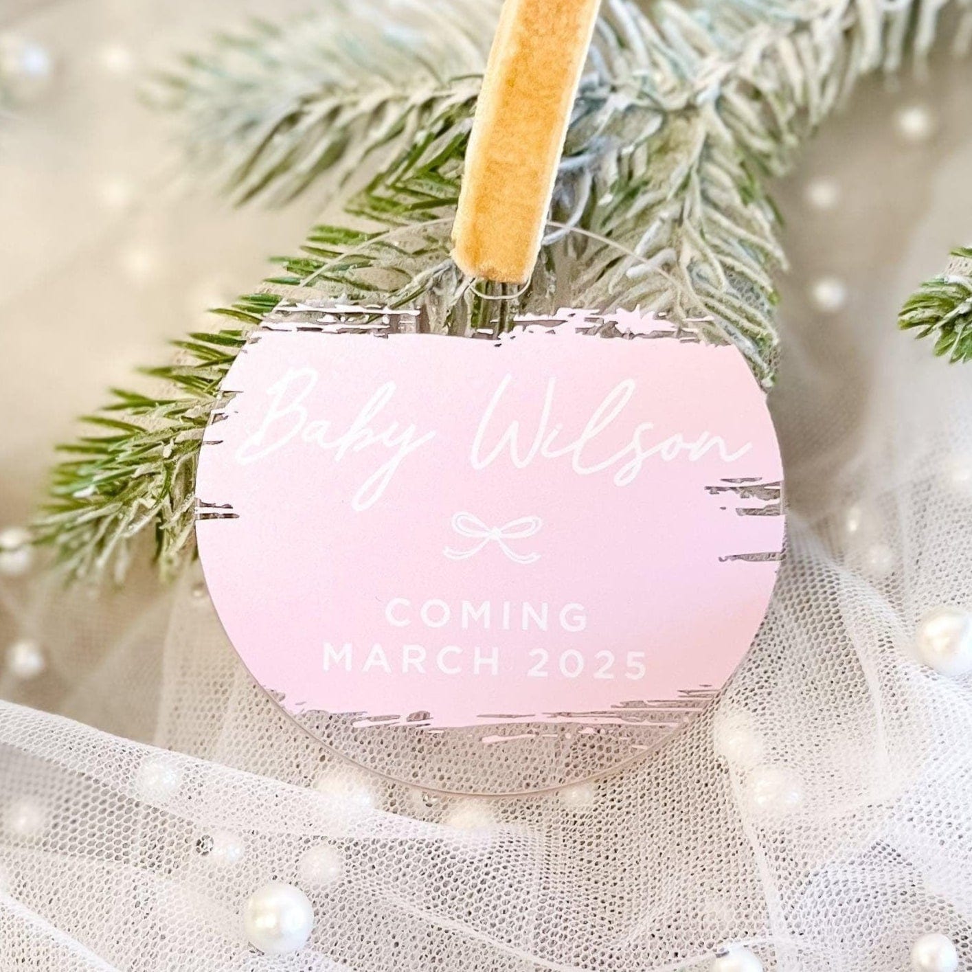 Baby Coming Personalized Ornament