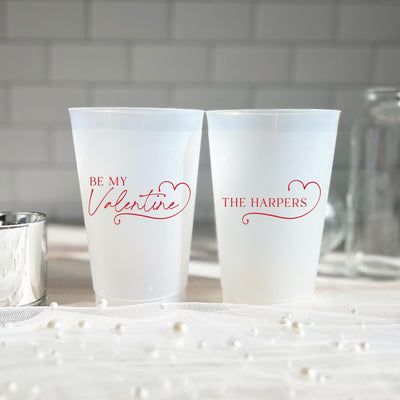 Be My Valentine Frosted Plastic Cups