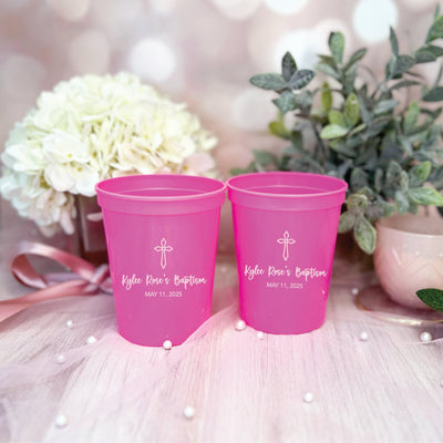 Simplistic Personalized Baptism/Christening Stadium Cups - Cup - Stadium