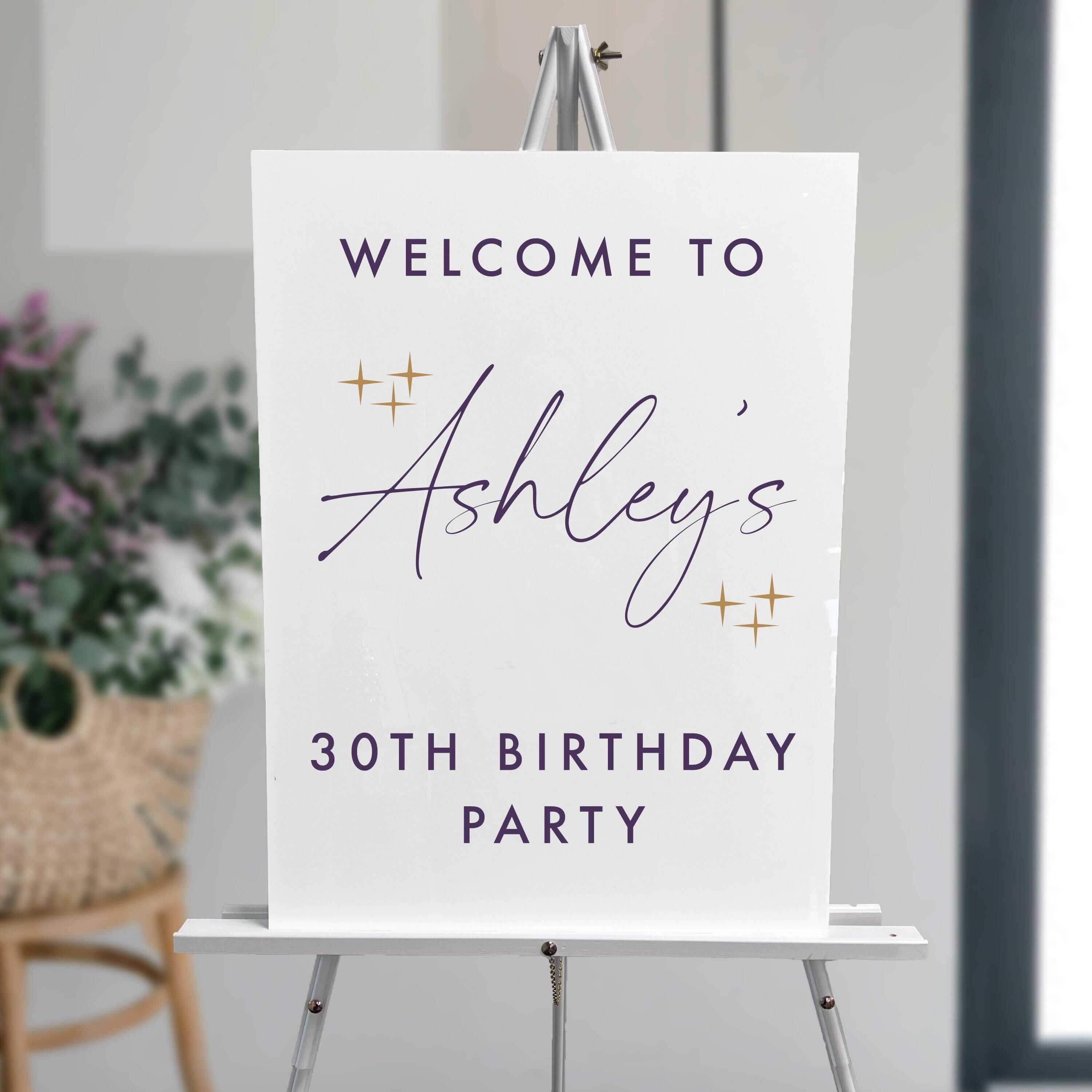Born To Party Birthday Acrylic Sign