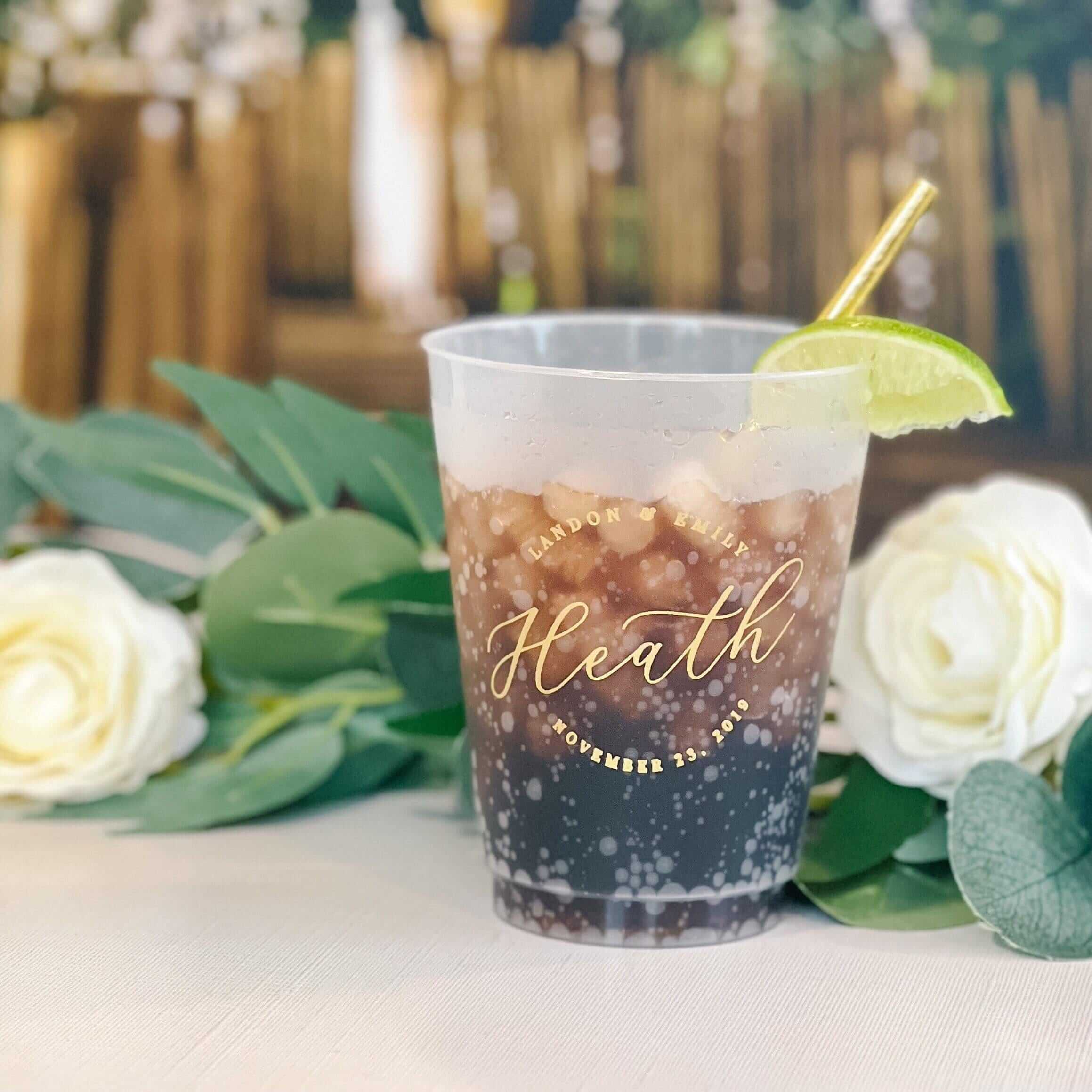 Last Name Personalized Frosted Wedding Cups - Cup - Frosted