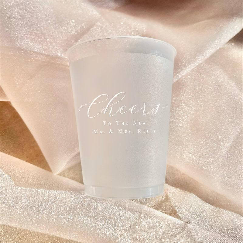 Cheers to the Newlyweds Wedding Reception Cups