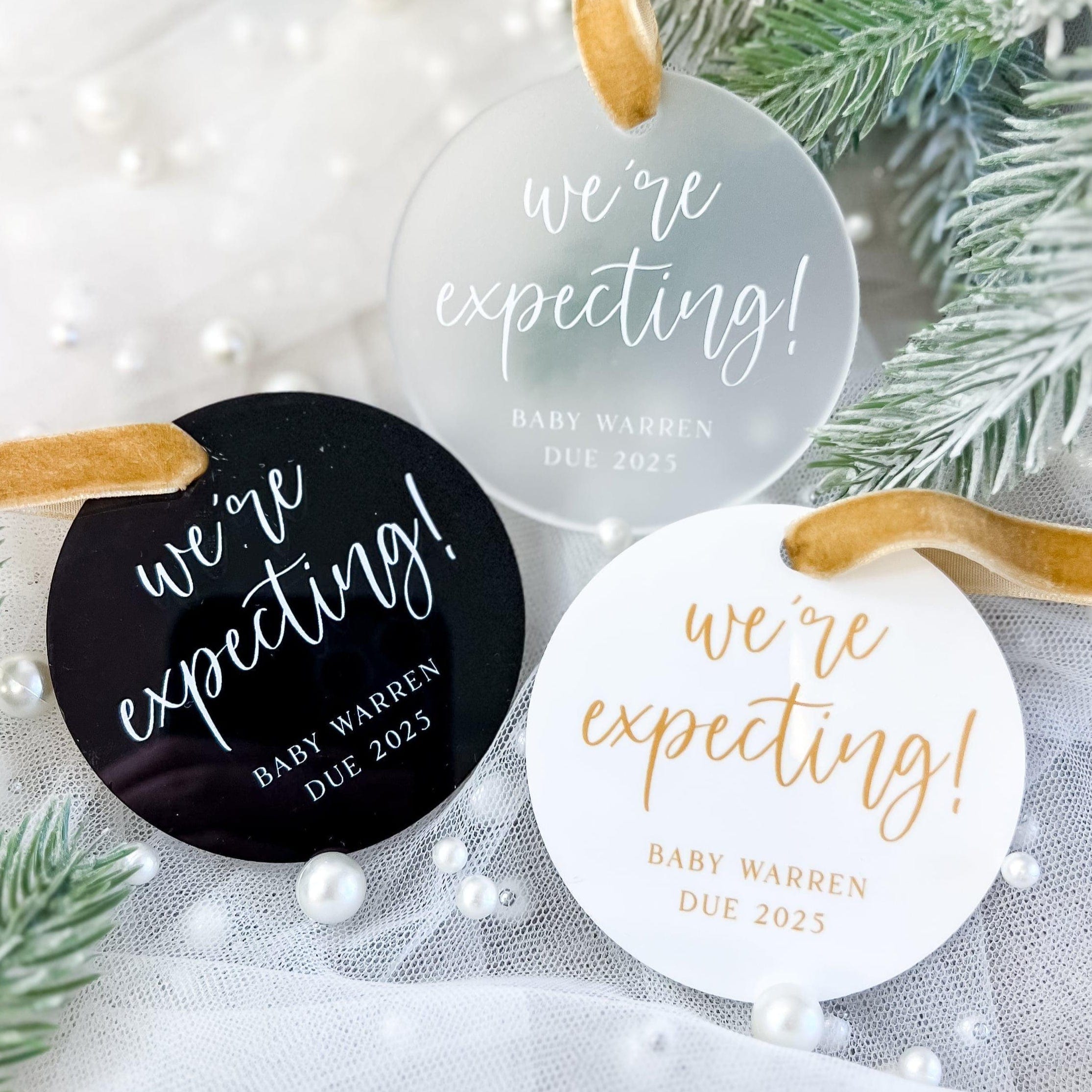 We're Expecting Personalized Ornament