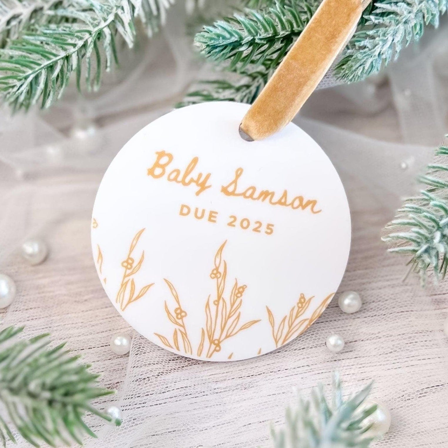 Baby Due Personalized Christmas Ornament