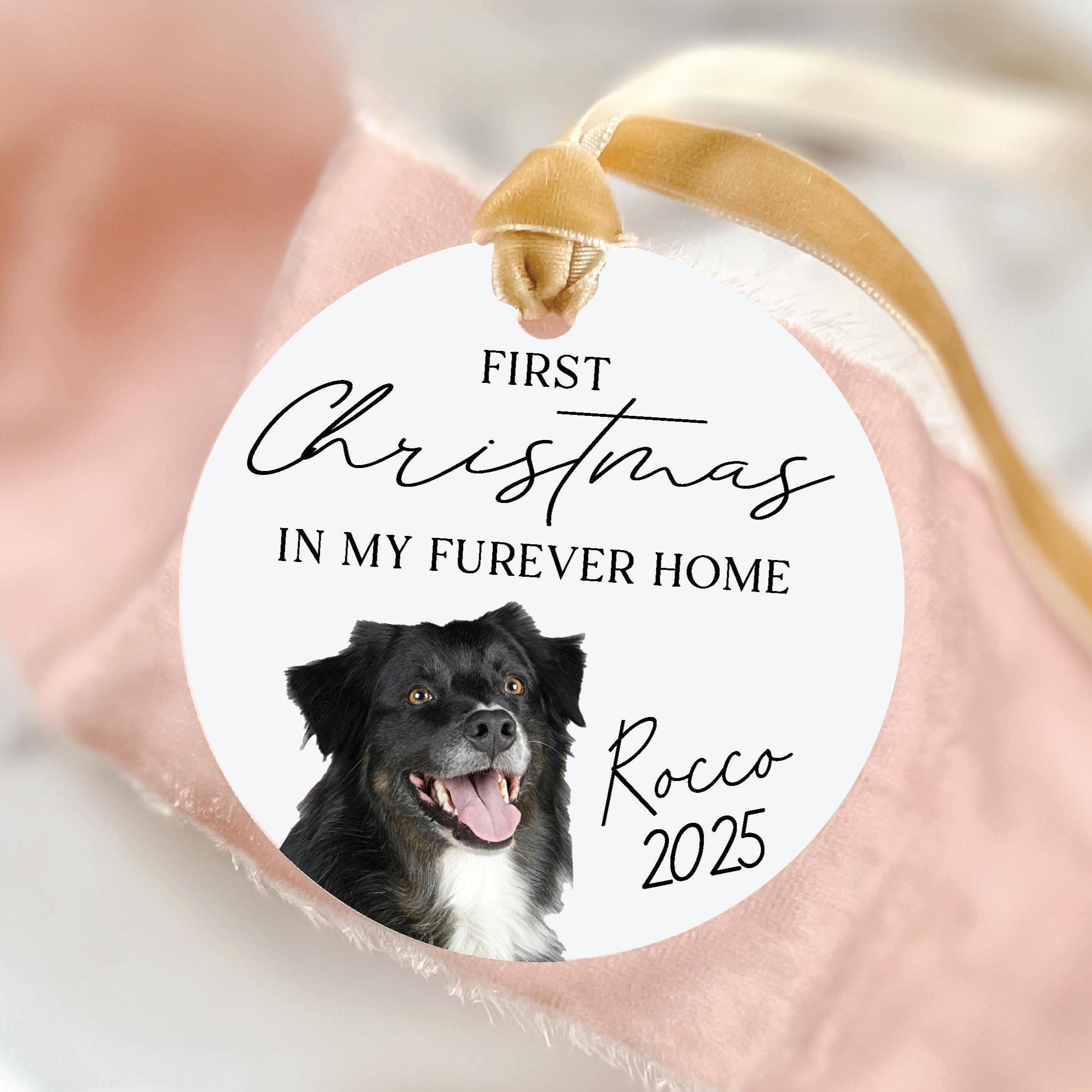 First Christmas in My Furever Home Ornament - White