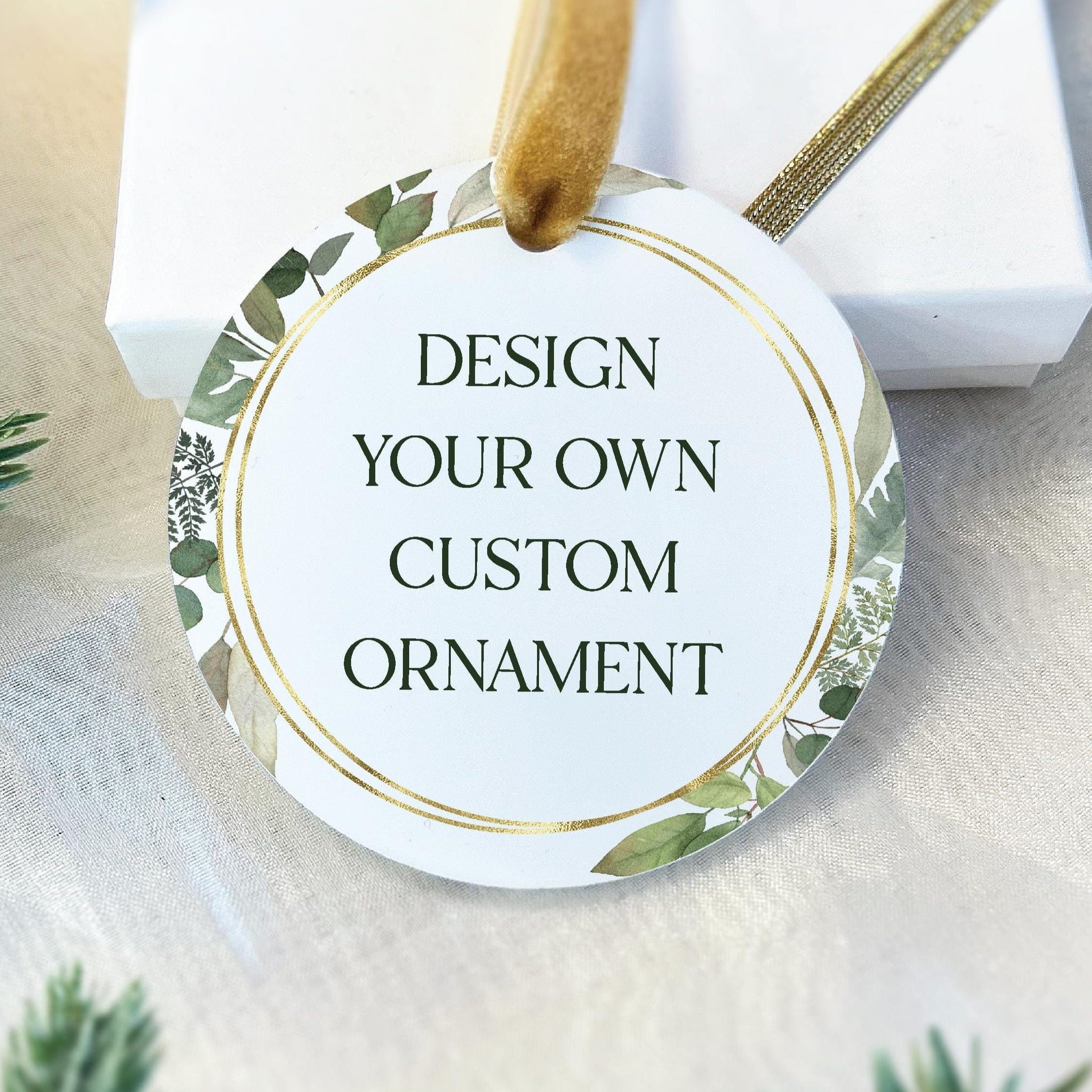 Design Your Own Christmas Ornament - White