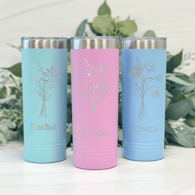 Birth Flower Personalized Tumbler