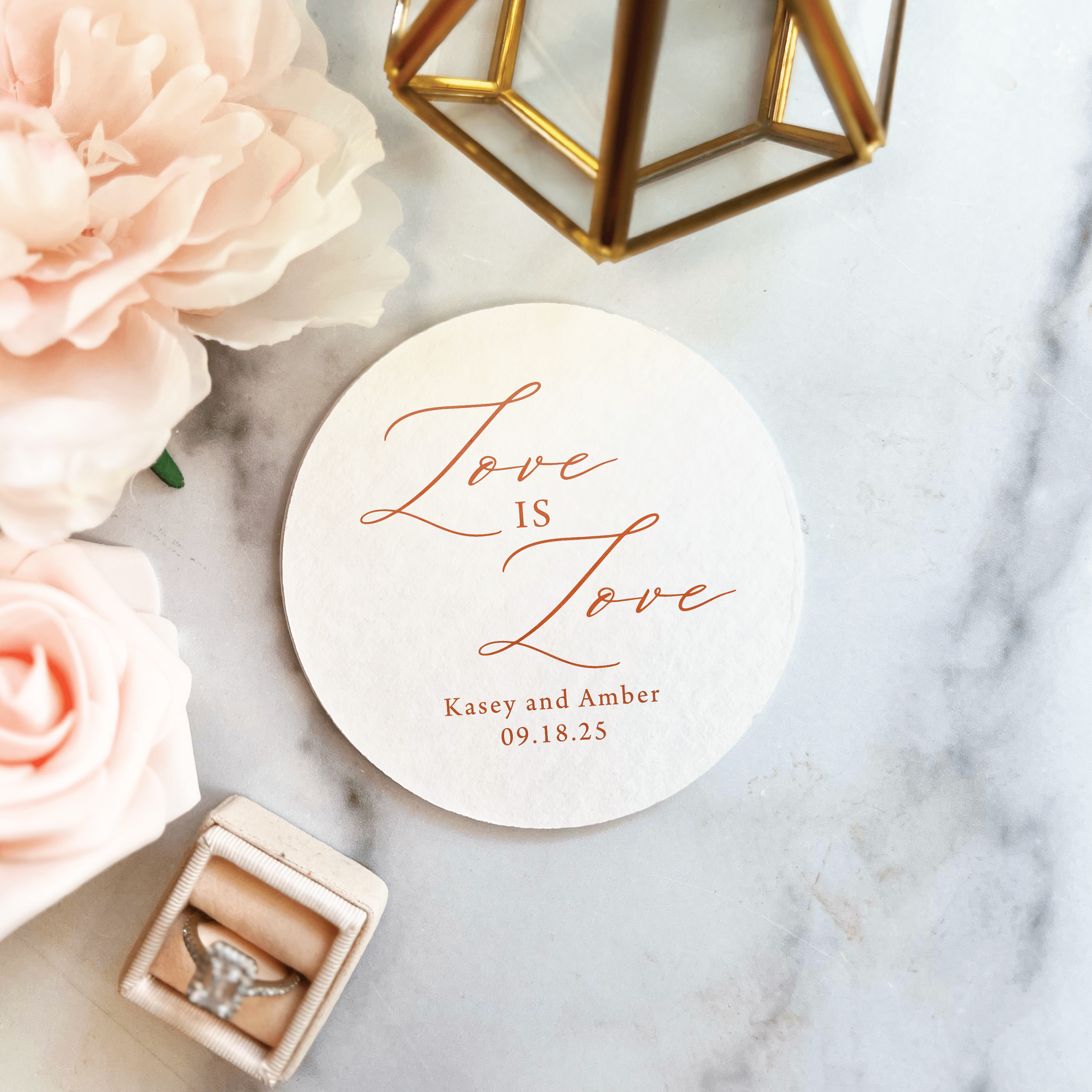 LGBT Wedding Personalized Coasters - More Options Available - Coasters