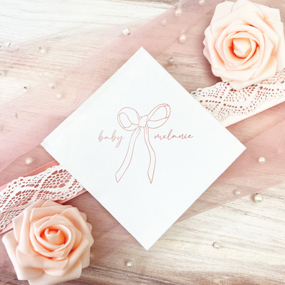 Elegant Bow Premium Linun Uncoined Napkins