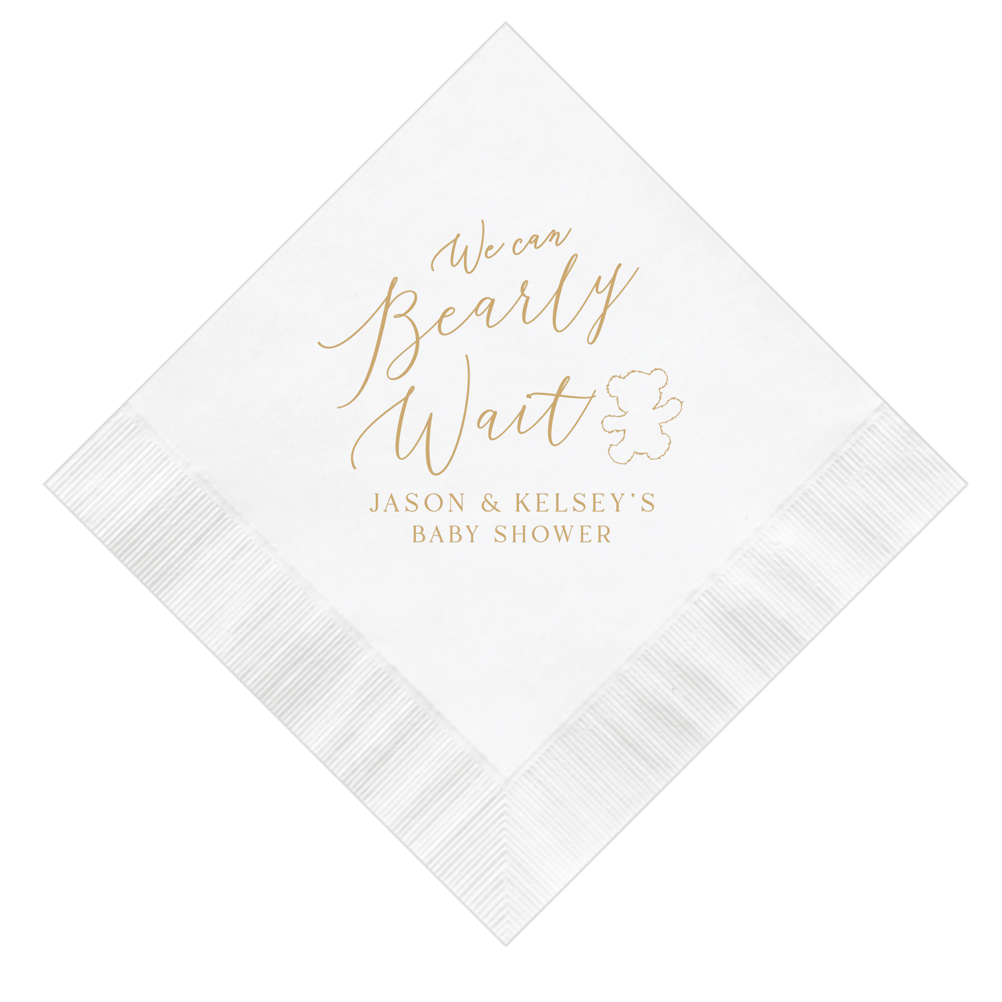 Bearly Wait Baby Shower Napkins - Napkins - Foil Stamped