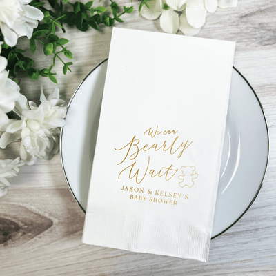 Bearly Wait Baby Shower Napkins - Napkins - Foil Stamped