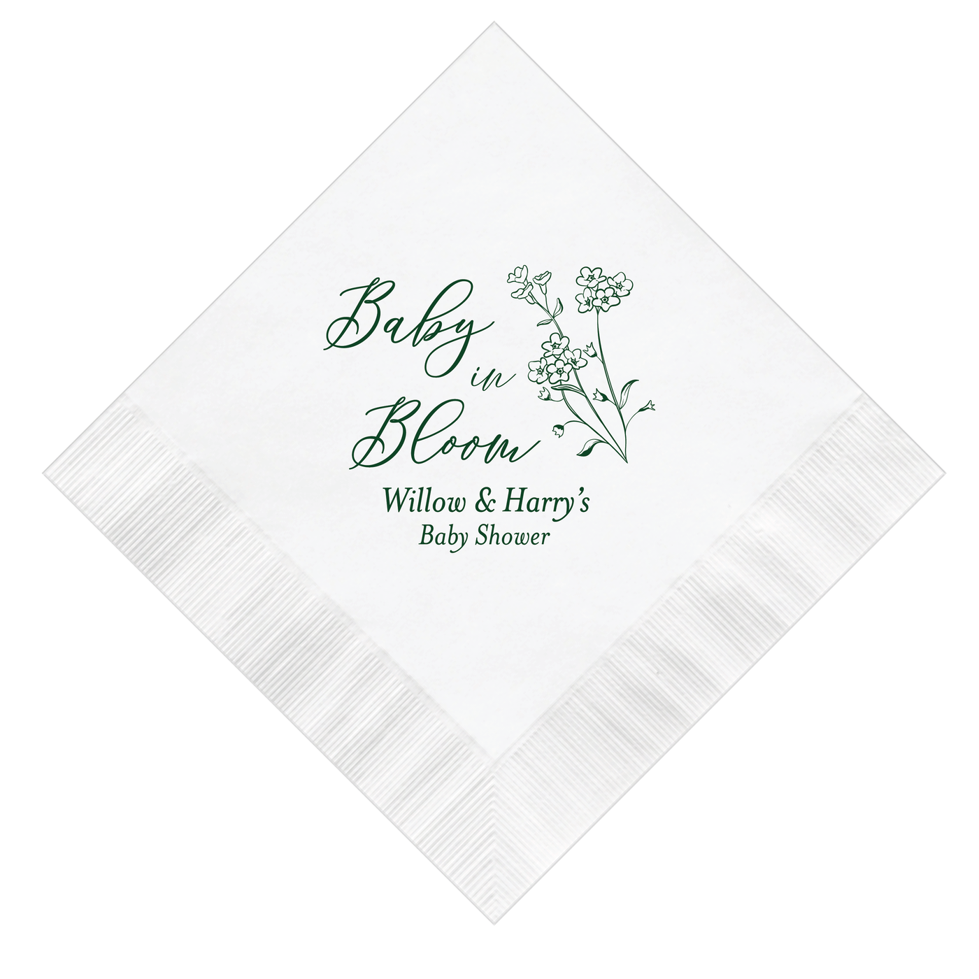 Baby In Bloom Baby Shower Napkins