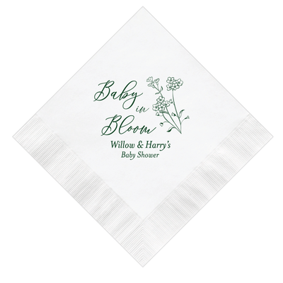 Baby In Bloom Baby Shower Napkins