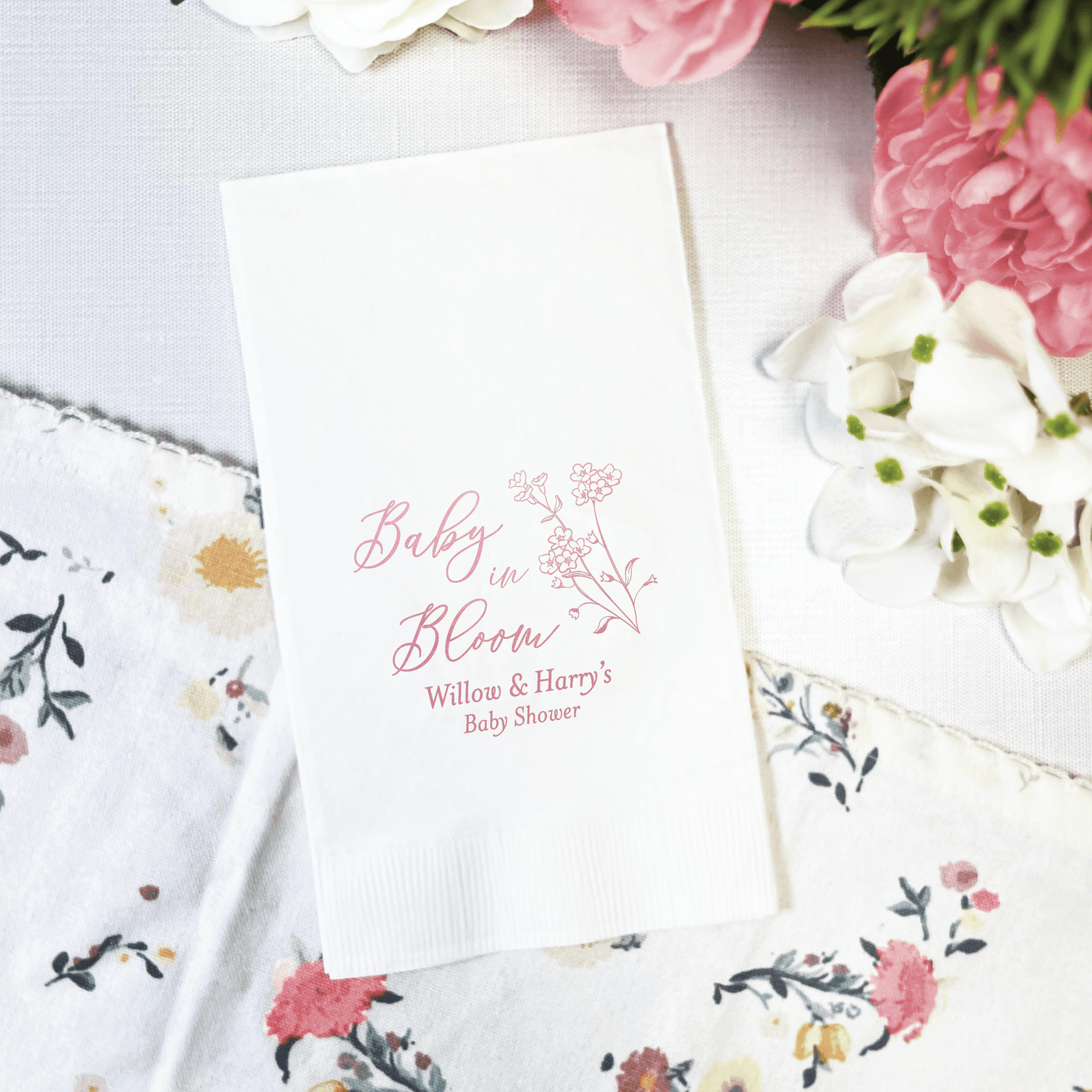 Baby In Bloom Baby Shower Napkins