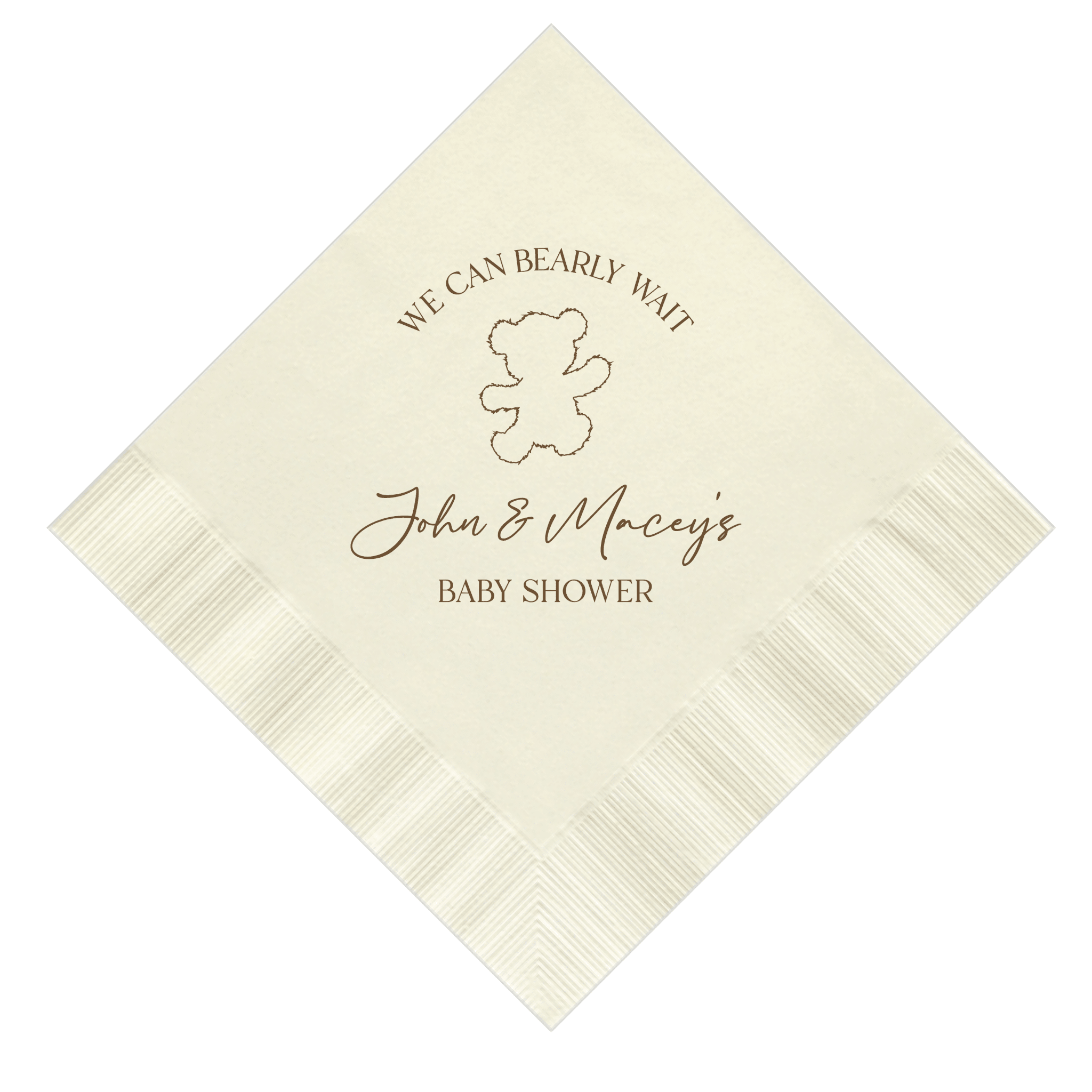 Bearly Wait Baby Shower Napkins - Napkins - Foil Stamped