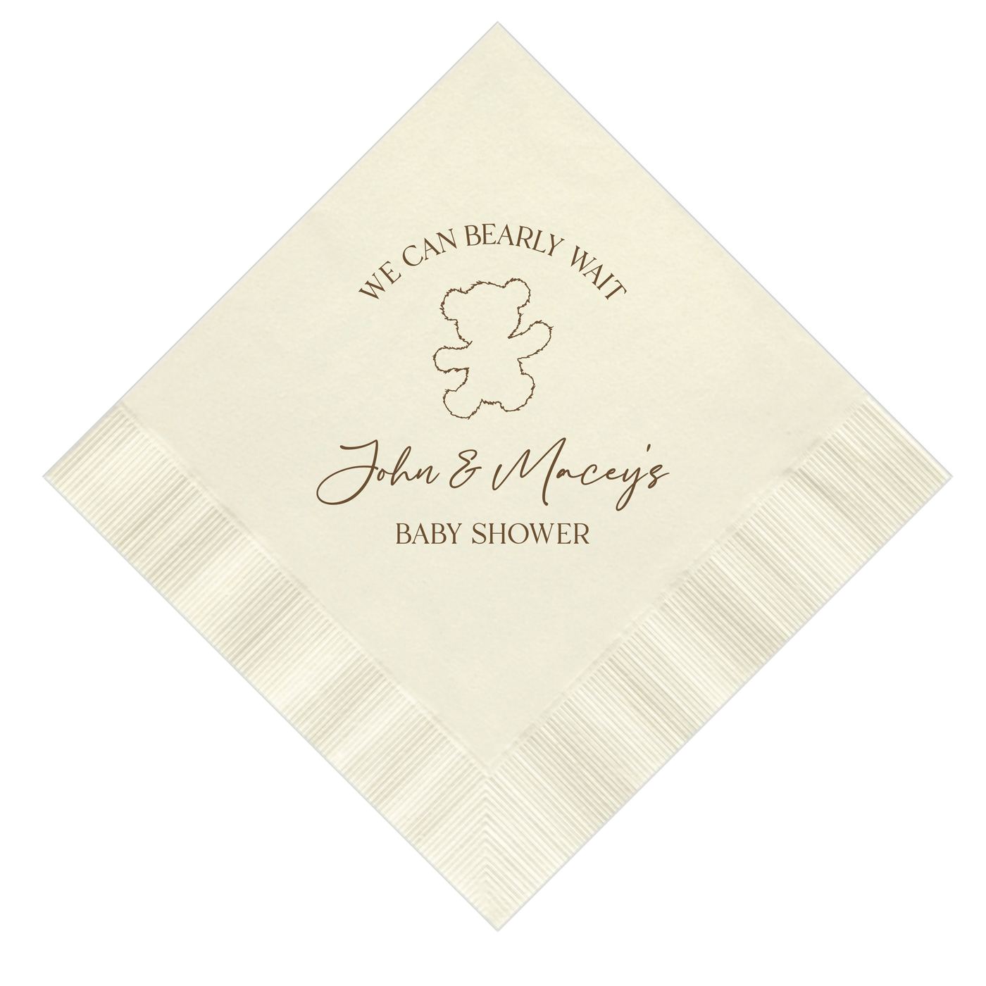 Bearly Wait Baby Shower Napkins - Napkins - Foil Stamped