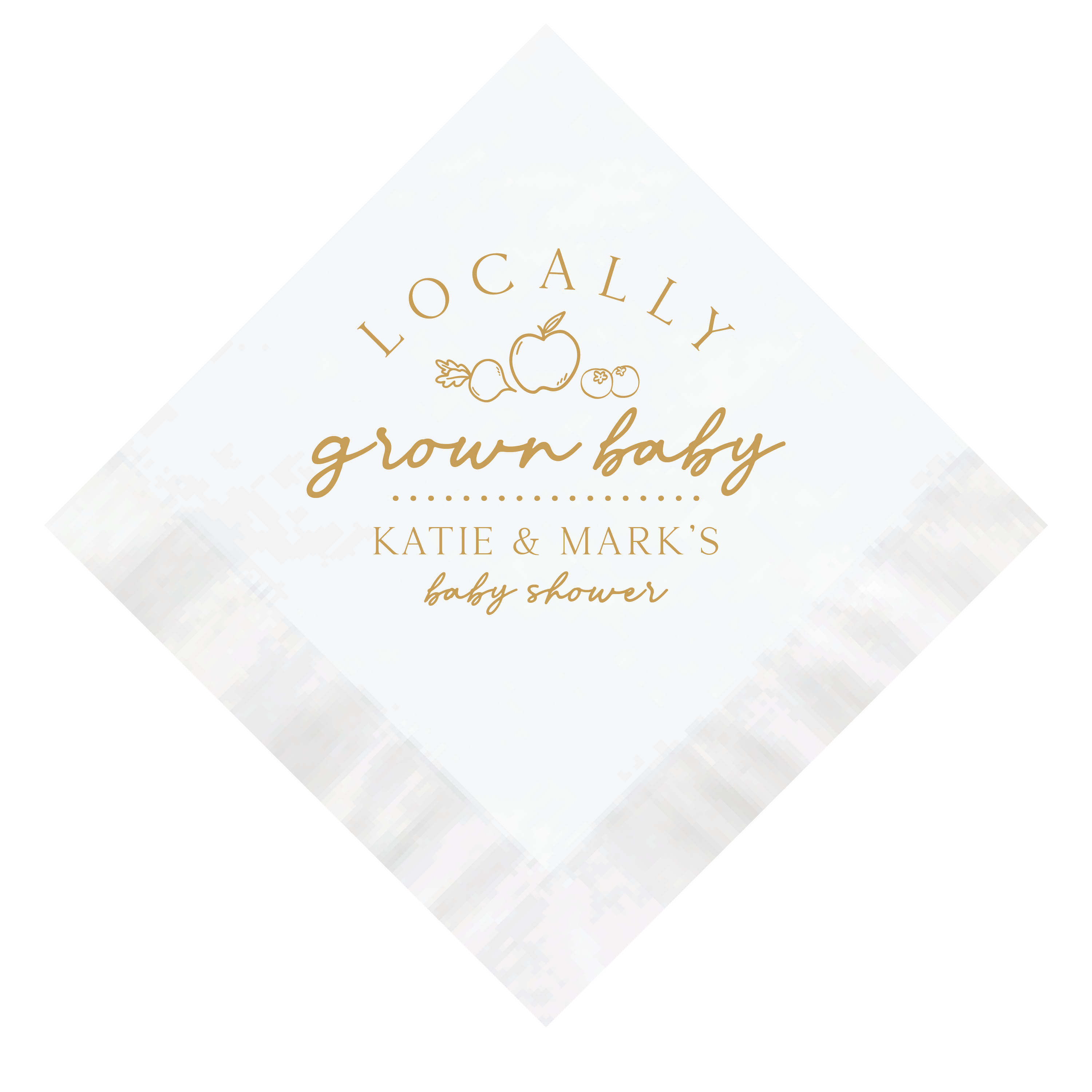 Locally Grown Baby Shower Napkins