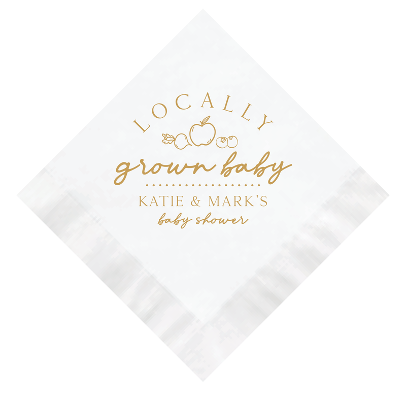 Locally Grown Baby Shower Napkins