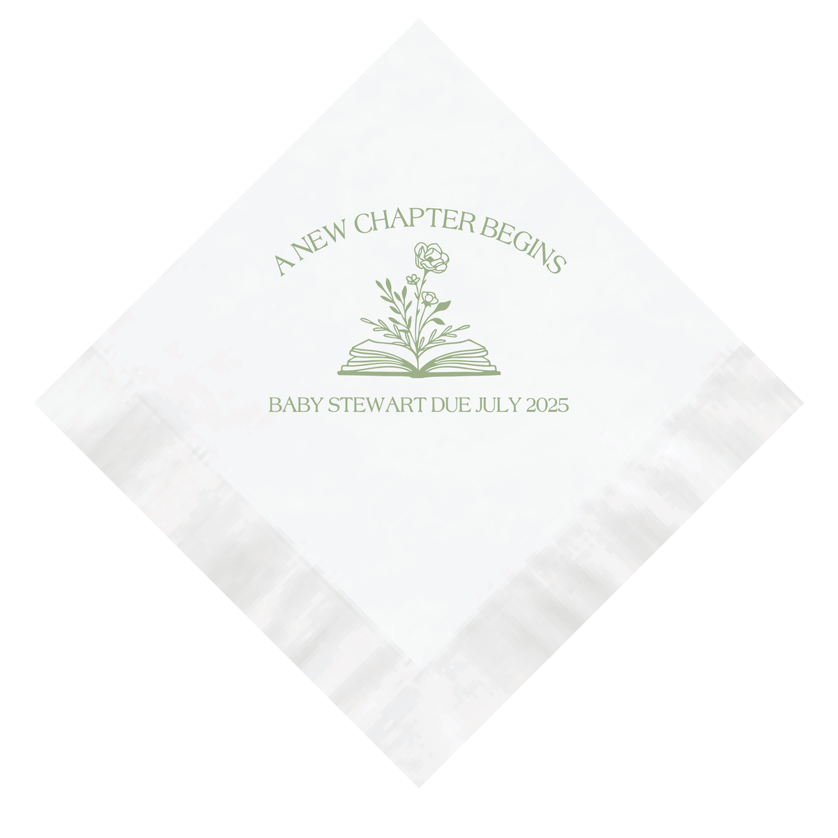 A New Chapter Begins Baby Shower Napkins | Rubi & Lib