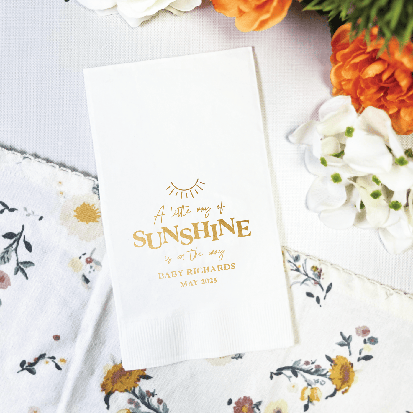 Little Ray of Sunshine Baby Shower Napkins