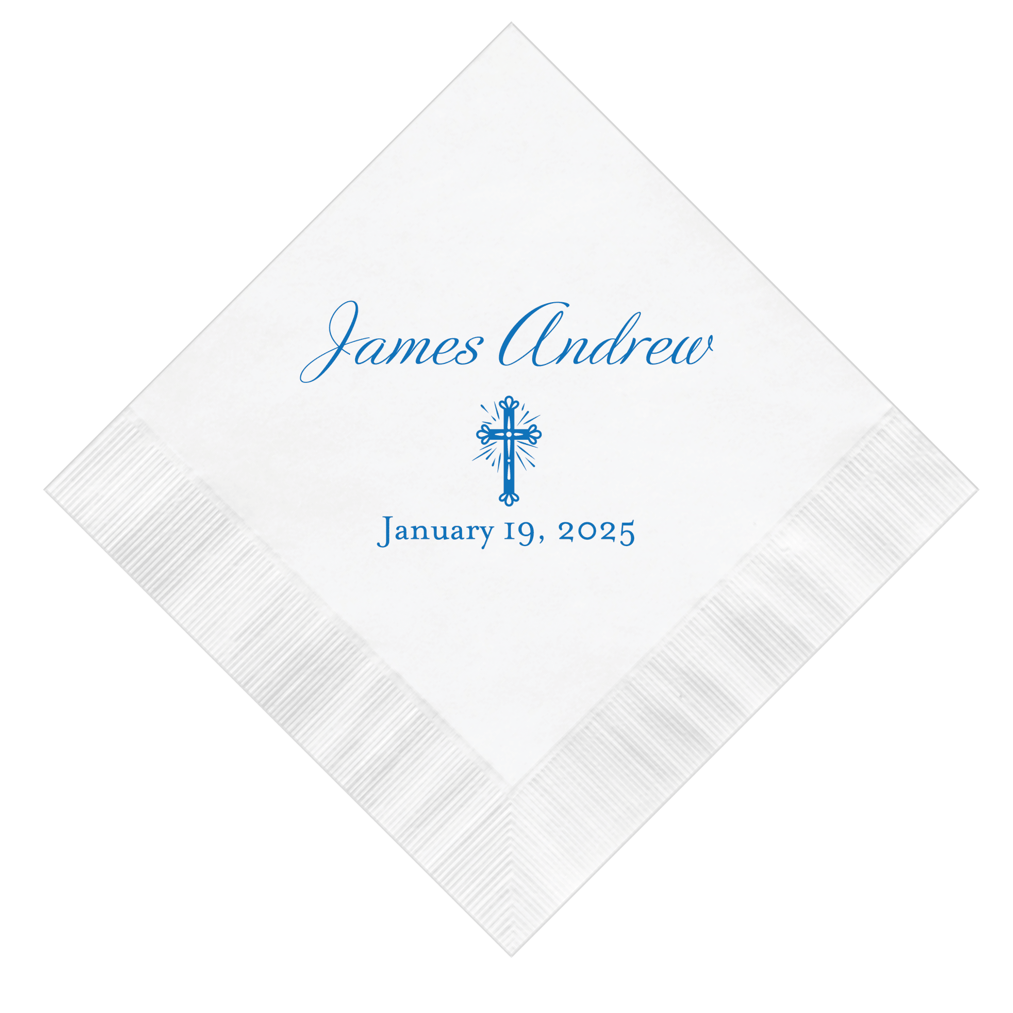 Personalized Baptism/Christening Napkins - Napkins - Foil Stamped