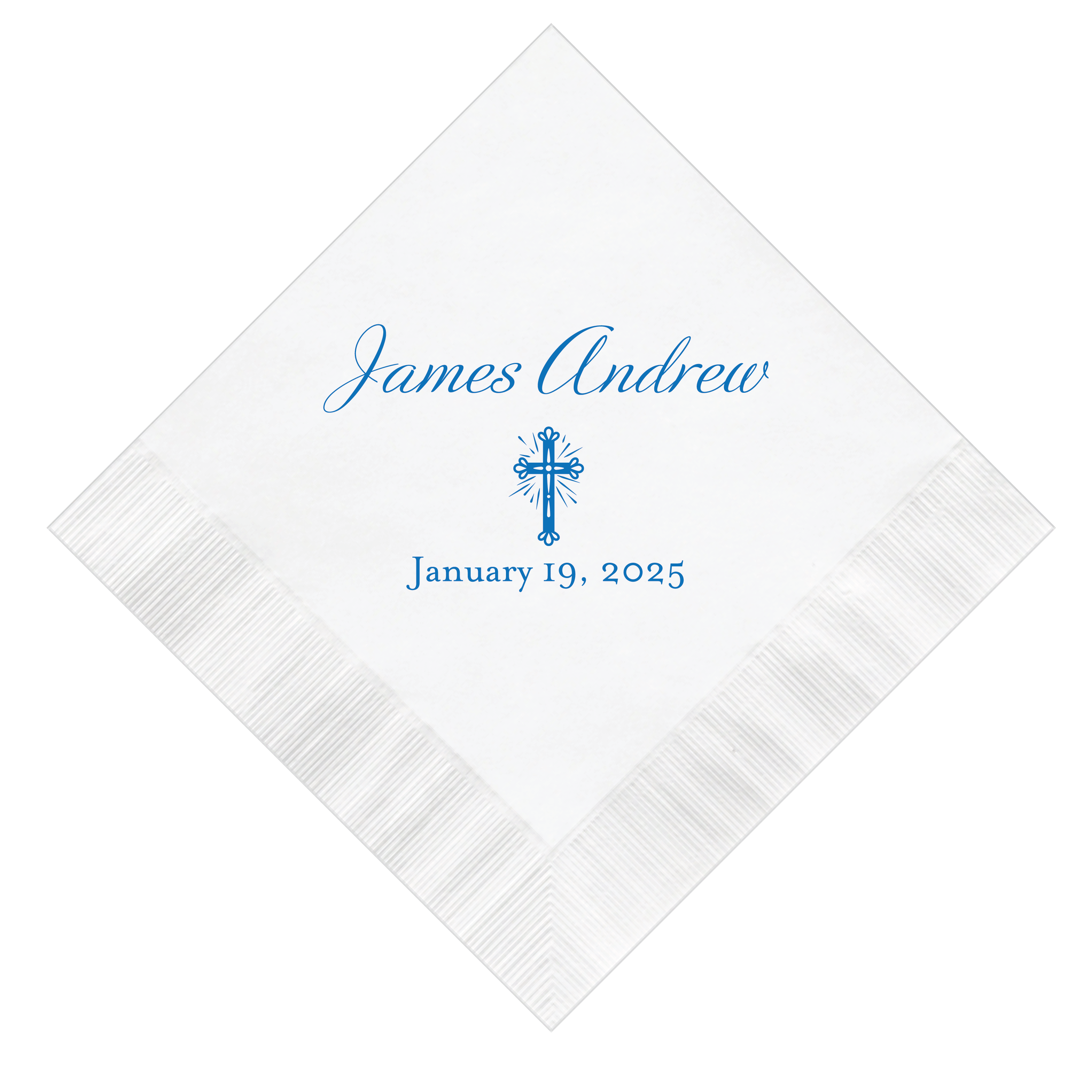 Personalized Baptism/Christening Napkins - Napkins - Foil Stamped