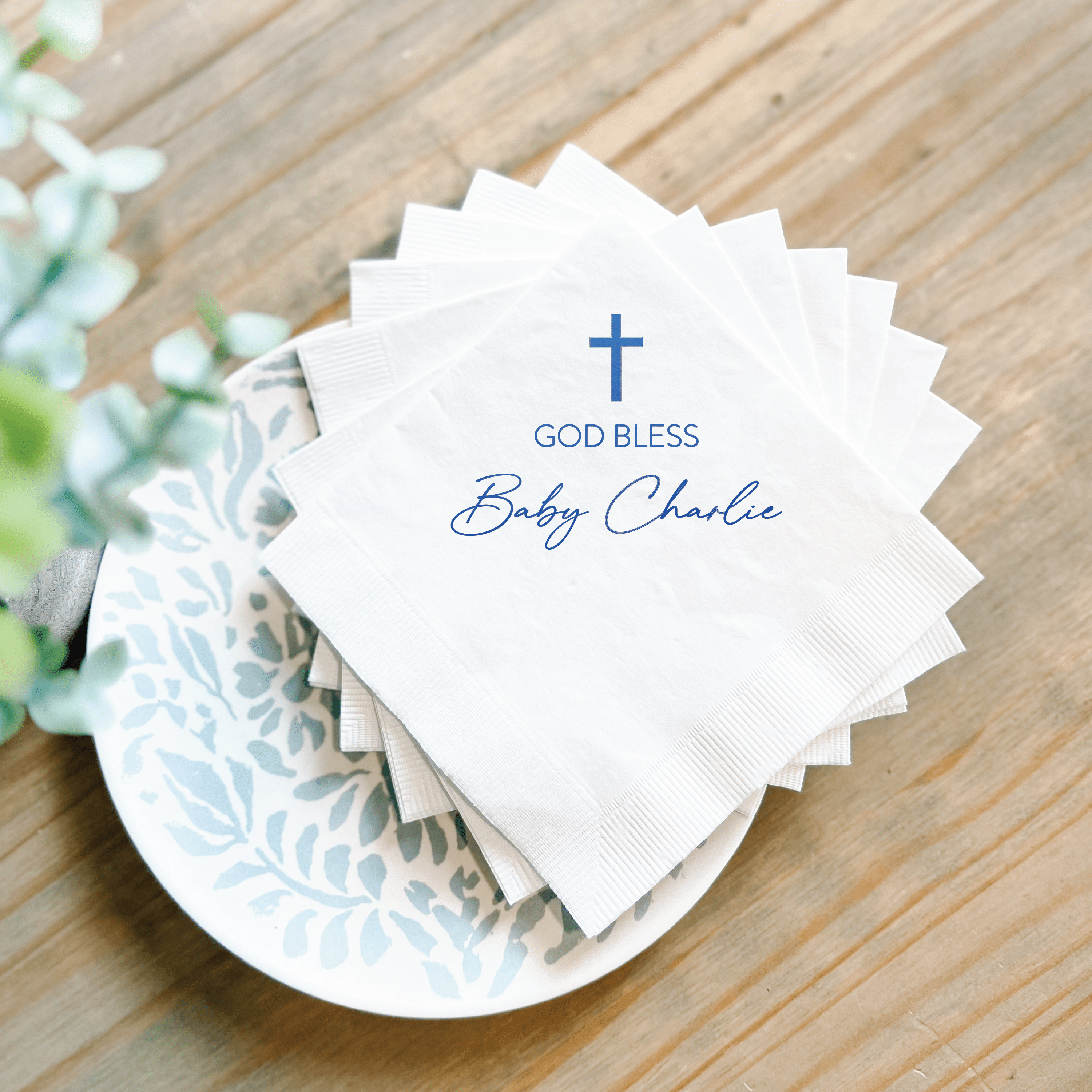 Personalized Religious Napkins - Napkins - Foil Stamped