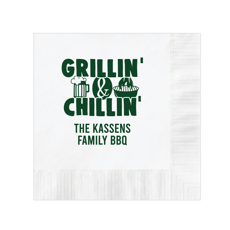 Grillin‚Äô & Chillin‚Äô Summer Party Napkins