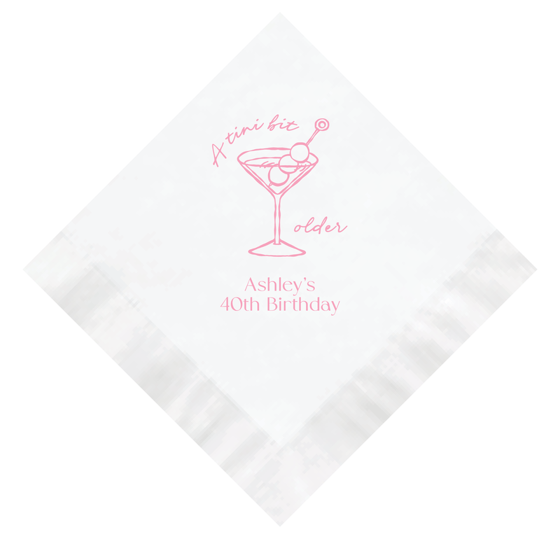 Martinis & Milestones Birthday Napkins