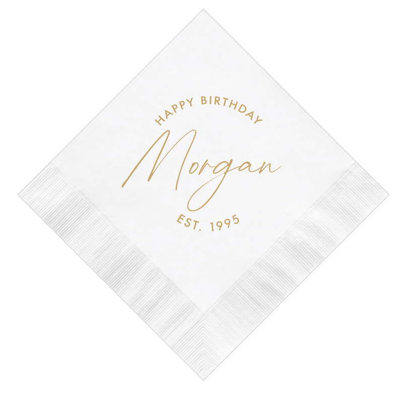 Born to Party Birthday Napkins - Napkins - Foil Stamped