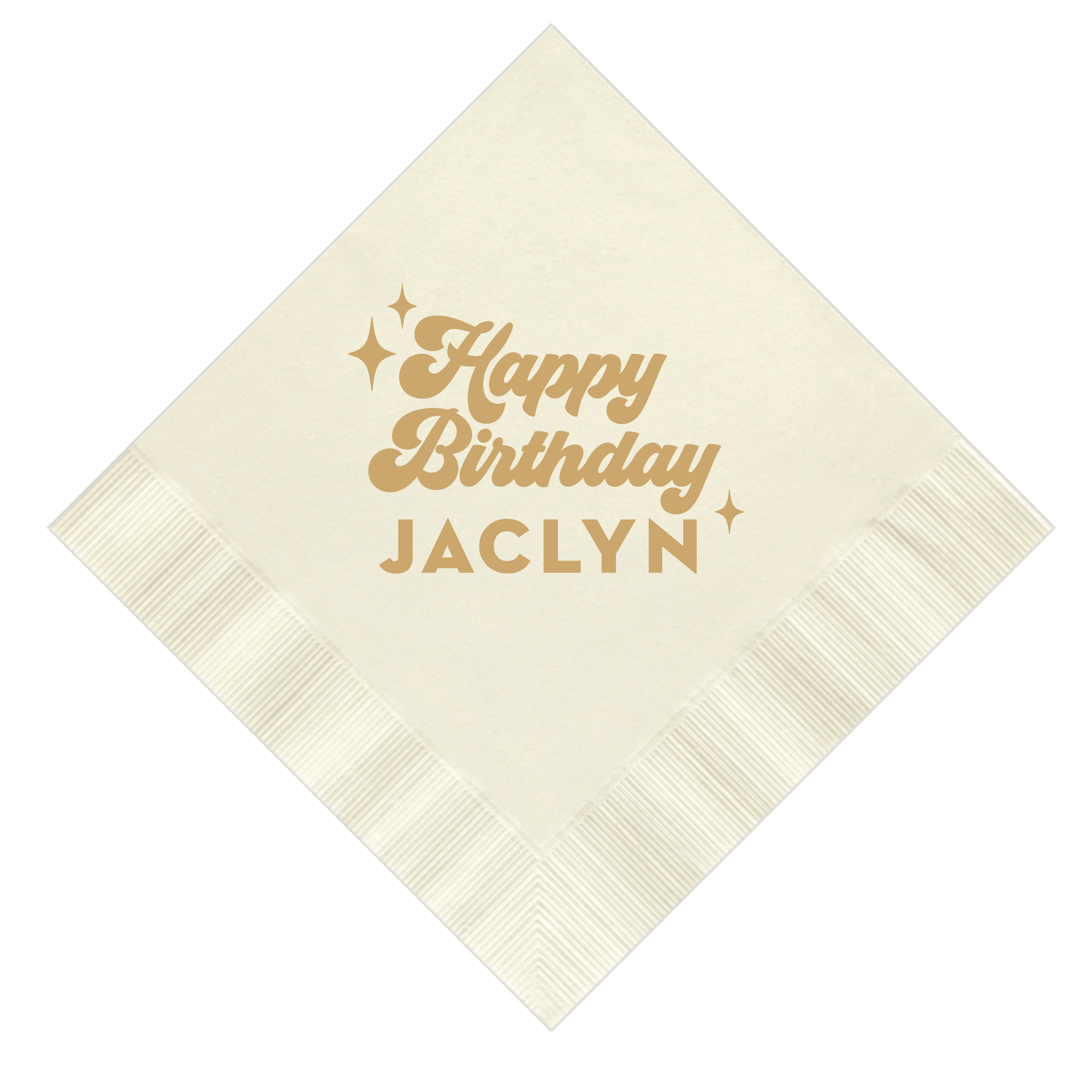 Bold Retro Birthday Napkins - Napkins - Foil Stamped