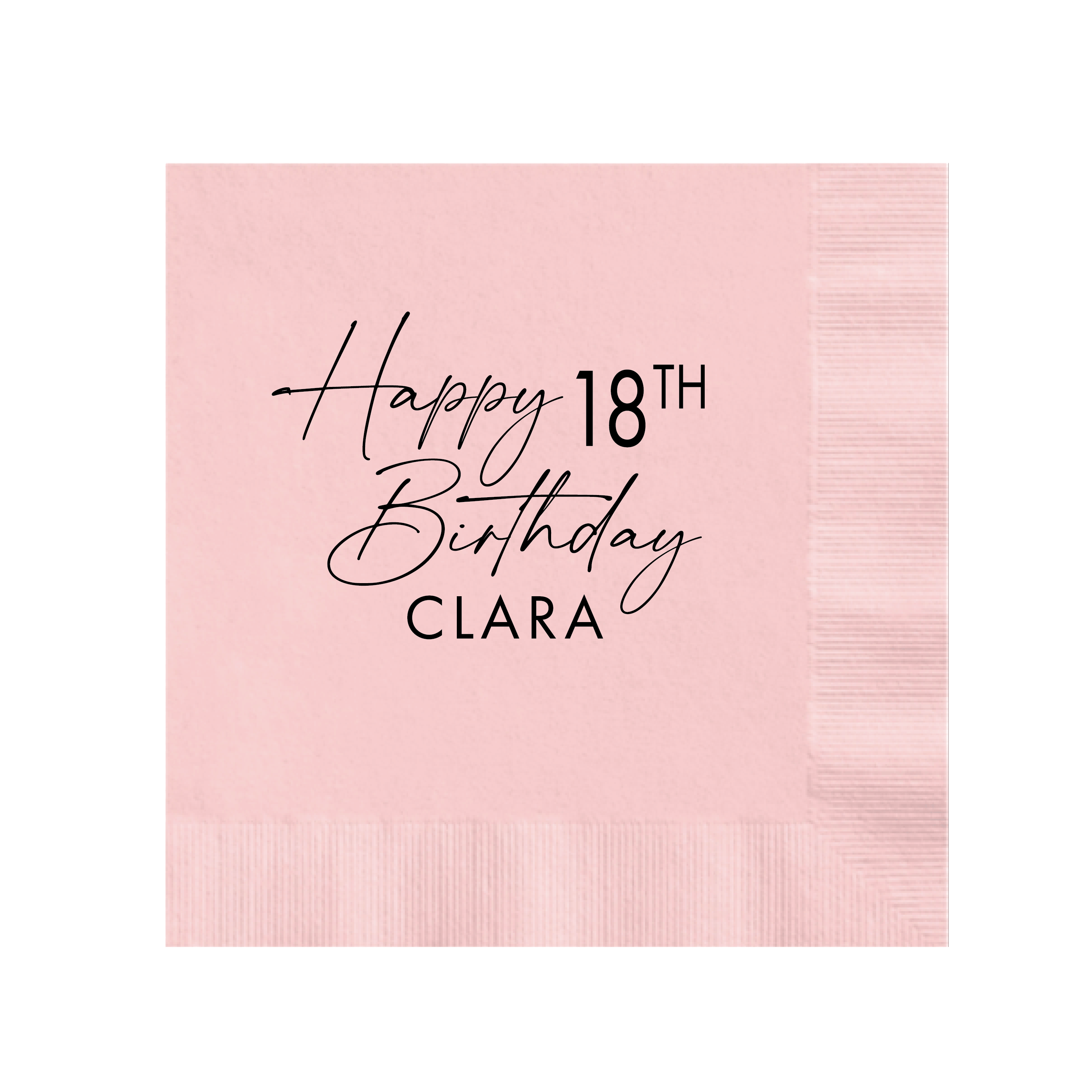 Elegant Milestone Birthday Napkins - Napkins - Foil Stamped