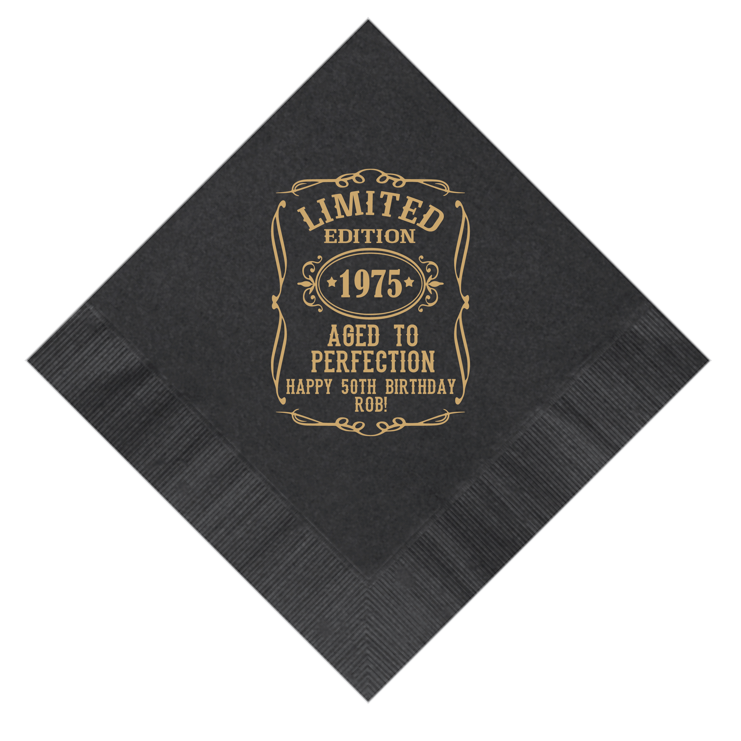 Aged to Perfection Birthday Napkins - Napkins - Foil Stamped