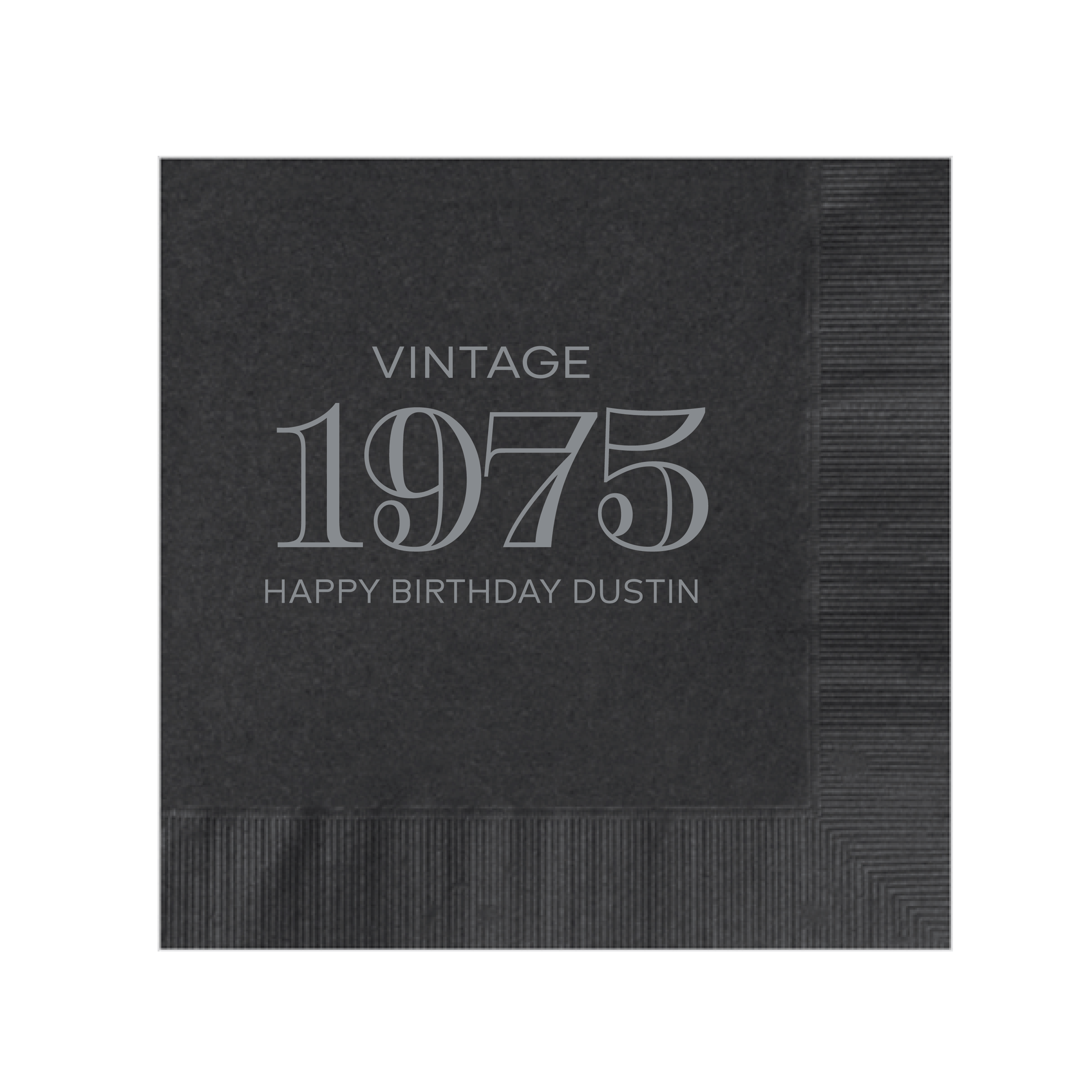 Vintage Birthday Napkins - Napkins - Foil Stamped