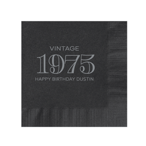 Vintage Birthday Napkins