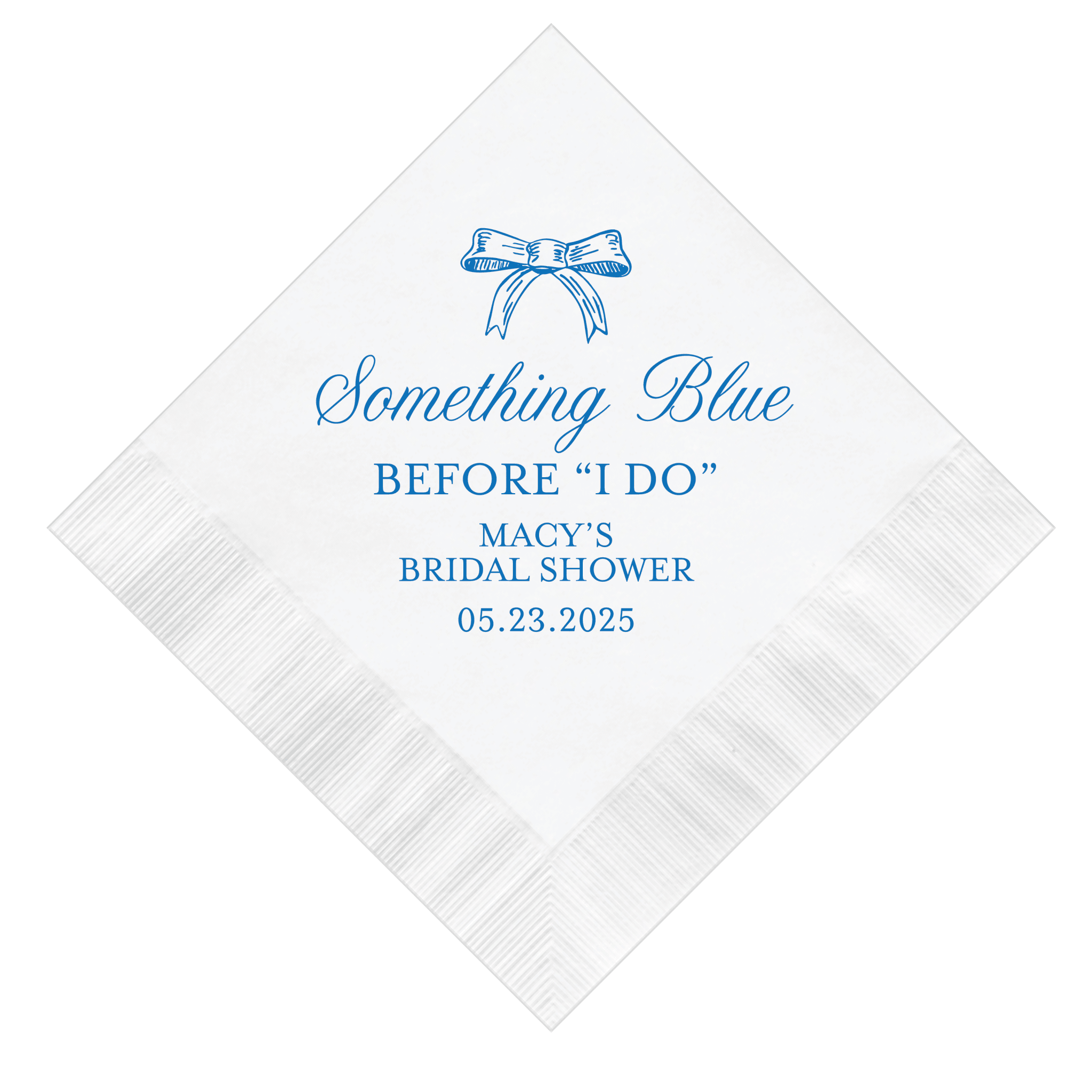 Something Blue Before I Do Bridal Shower Napkins - Napkins - Foil Stamped