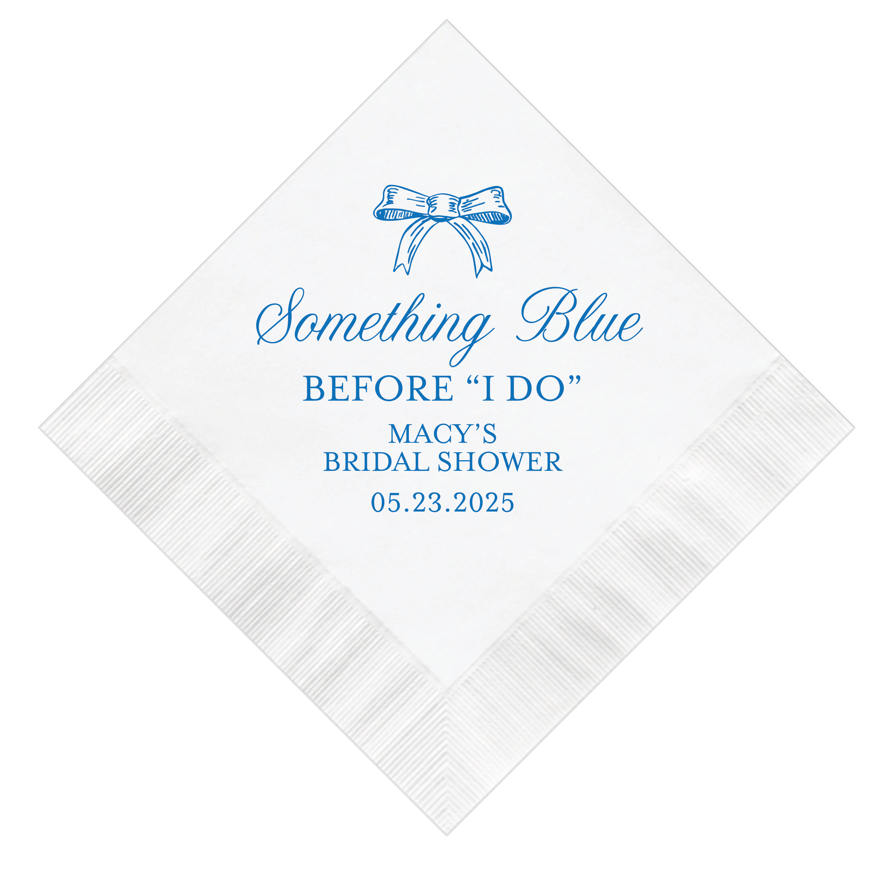 Something Blue Before I Do Bridal Shower Napkins - Napkins - Foil Stamped