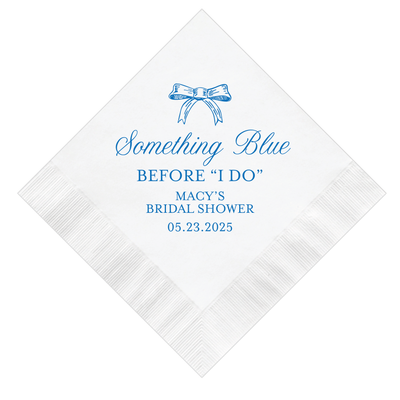 Something Blue Before I Do Bridal Shower Napkins