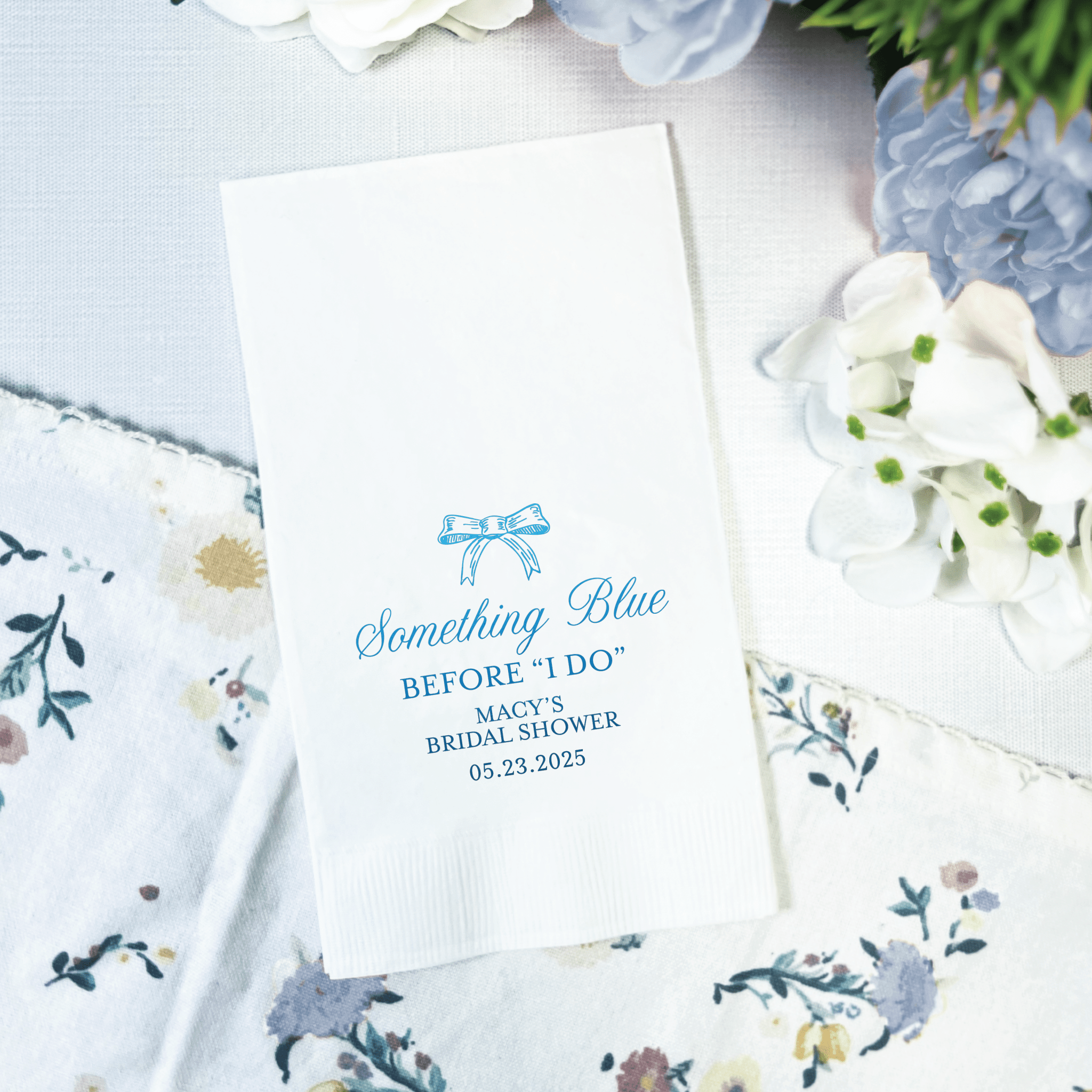 Something Blue Before I Do Bridal Shower Napkins - Napkins - Foil Stamped