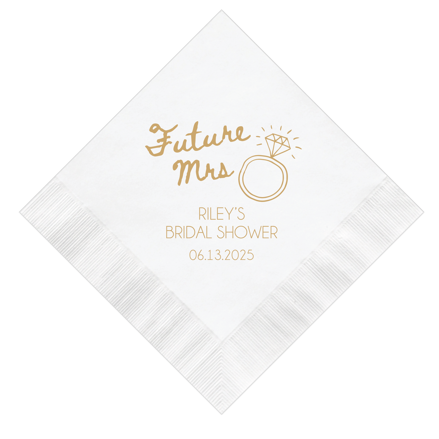 Future Mrs Personalized Bridal Shower Napkins