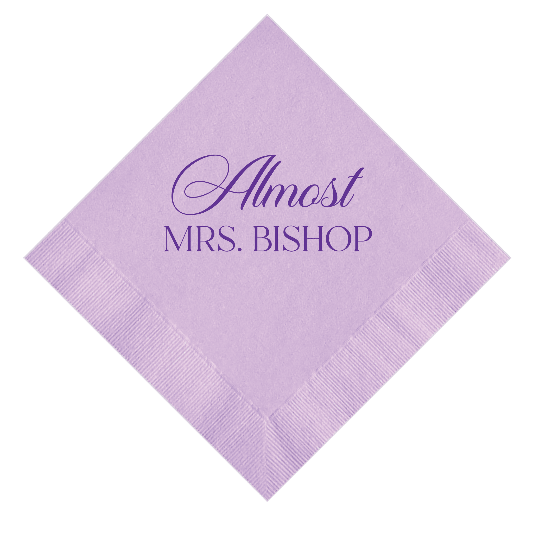 Elegant Almost Mrs Personalized Bridal Shower Napkins - Napkins - Foil Stamped