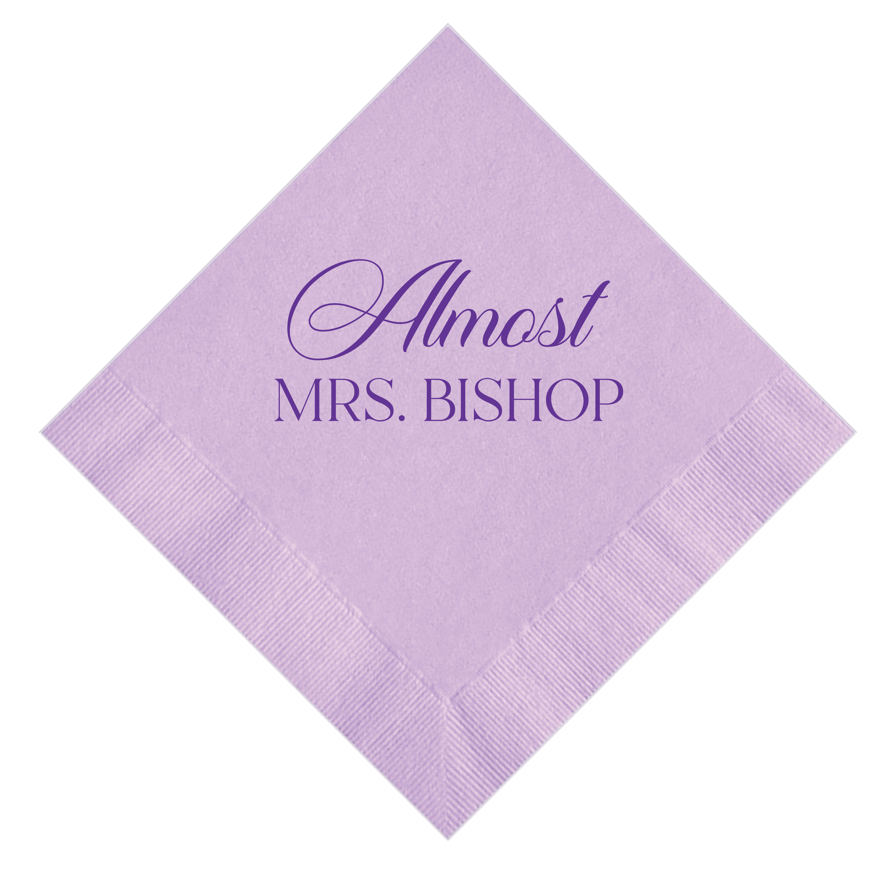 Elegant Almost Mrs Personalized Bridal Shower Napkins - Napkins - Foil Stamped