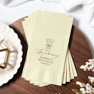 Love Is Brewing Bridal Shower Napkins