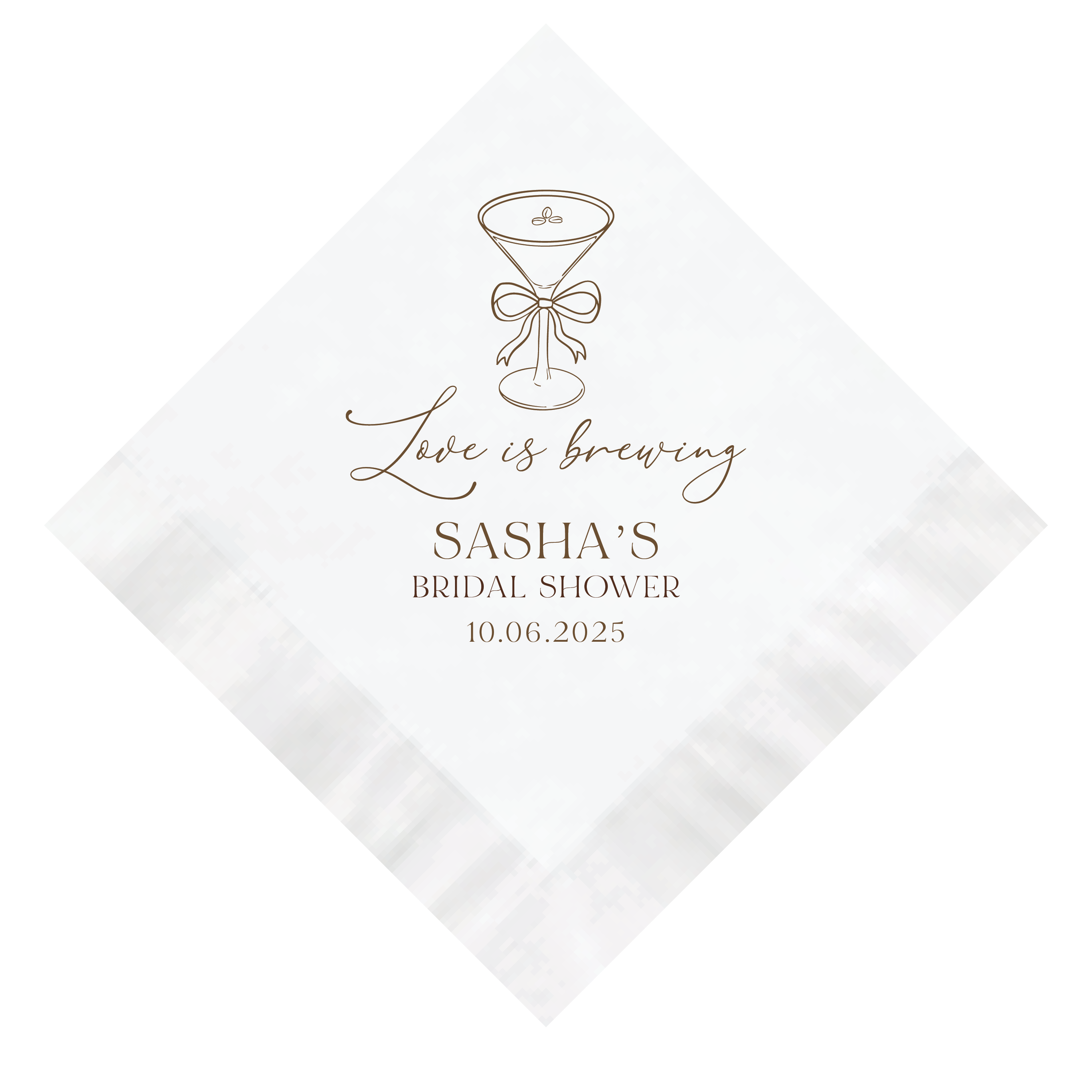 Love Is Brewing Bridal Shower Napkins