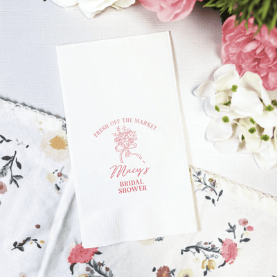 Fresh Off The Market Bridal Shower Napkins